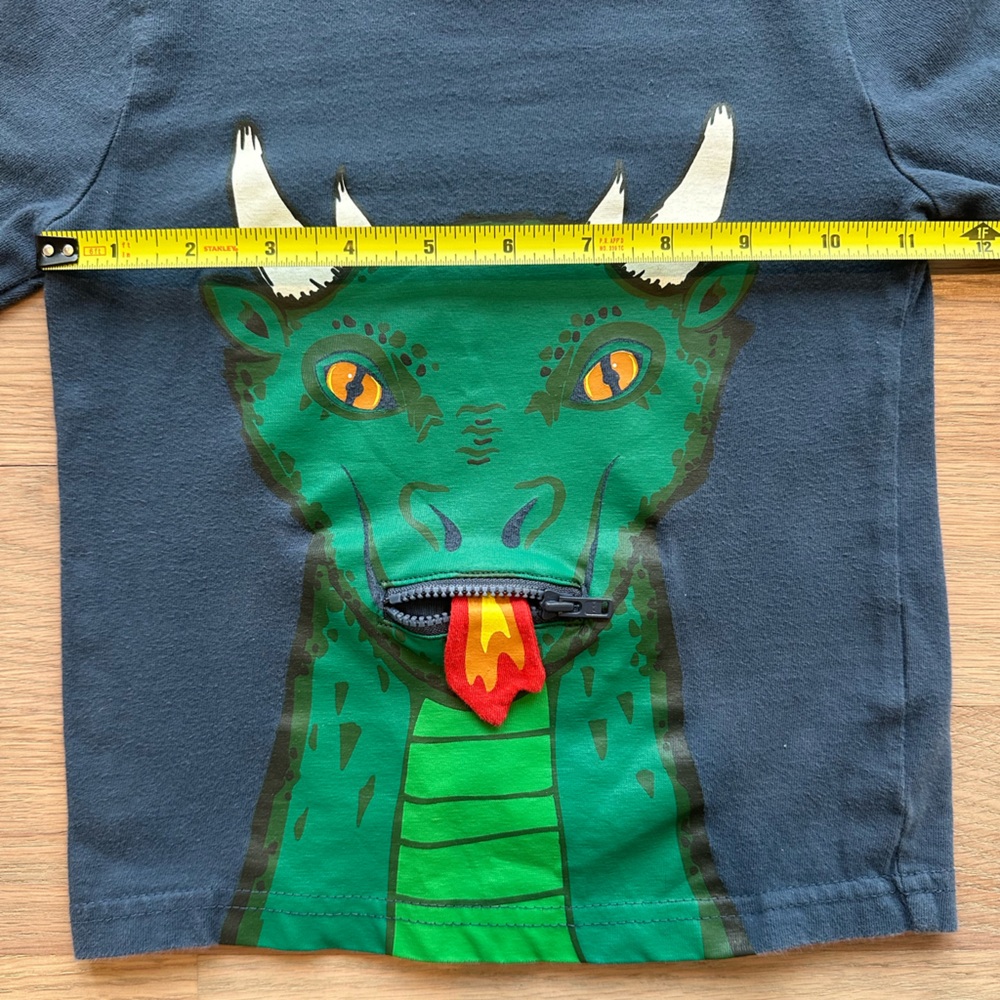 Mini Boden Dragon Print Long Sleeve Shirt - Picture 4 of 9